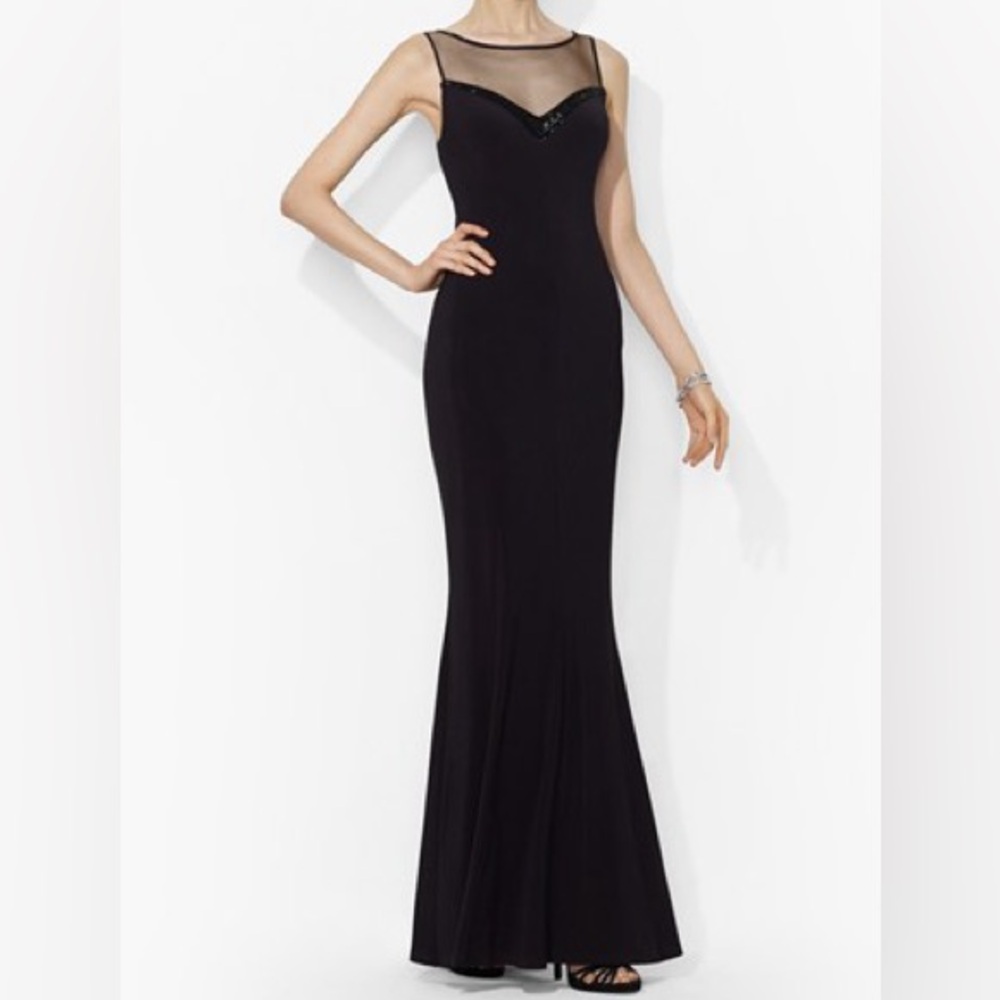 Lauren Ralph Lauren Evening Black Beaded Gown – Size 2 – Formal Prom